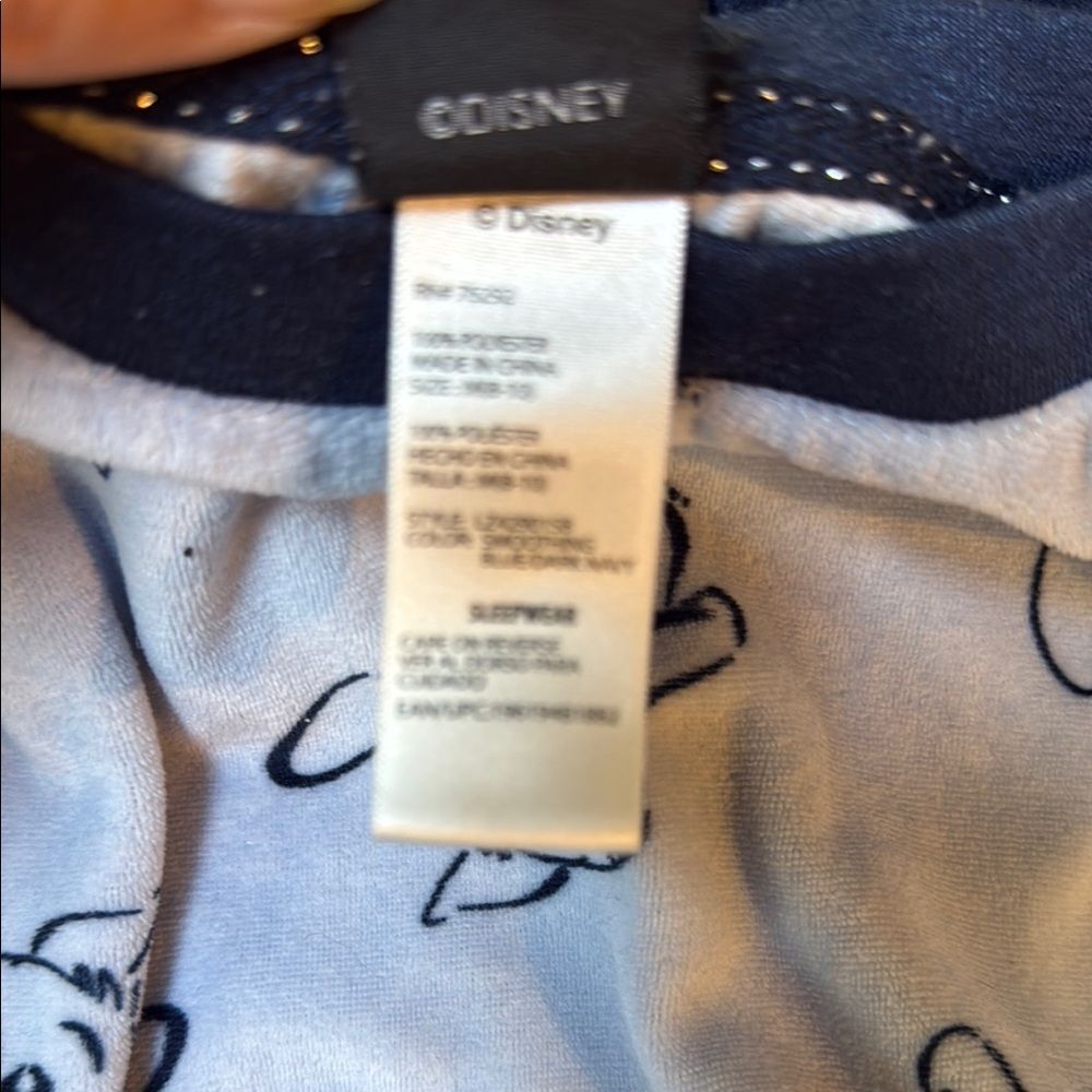 Disney Stitch two piece fleece pajama set, Medium - Picture 5 of 6